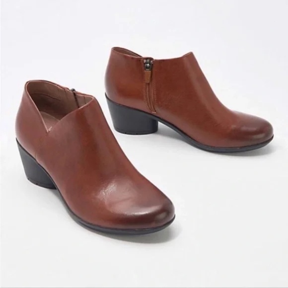 Dansko Raina Heeled Ankle Boot Brown Leather Women's 36 - Picture 2 of 11